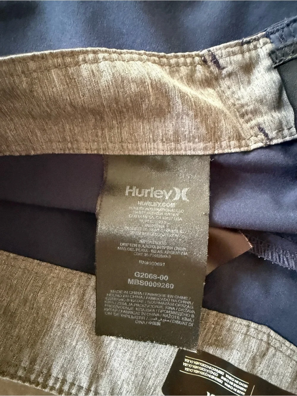 Hurley Men’s Navy Blue Logo Board Shorts